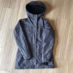 Columbia Blue Fleece Hooded Jacket with Omni Heat Technology